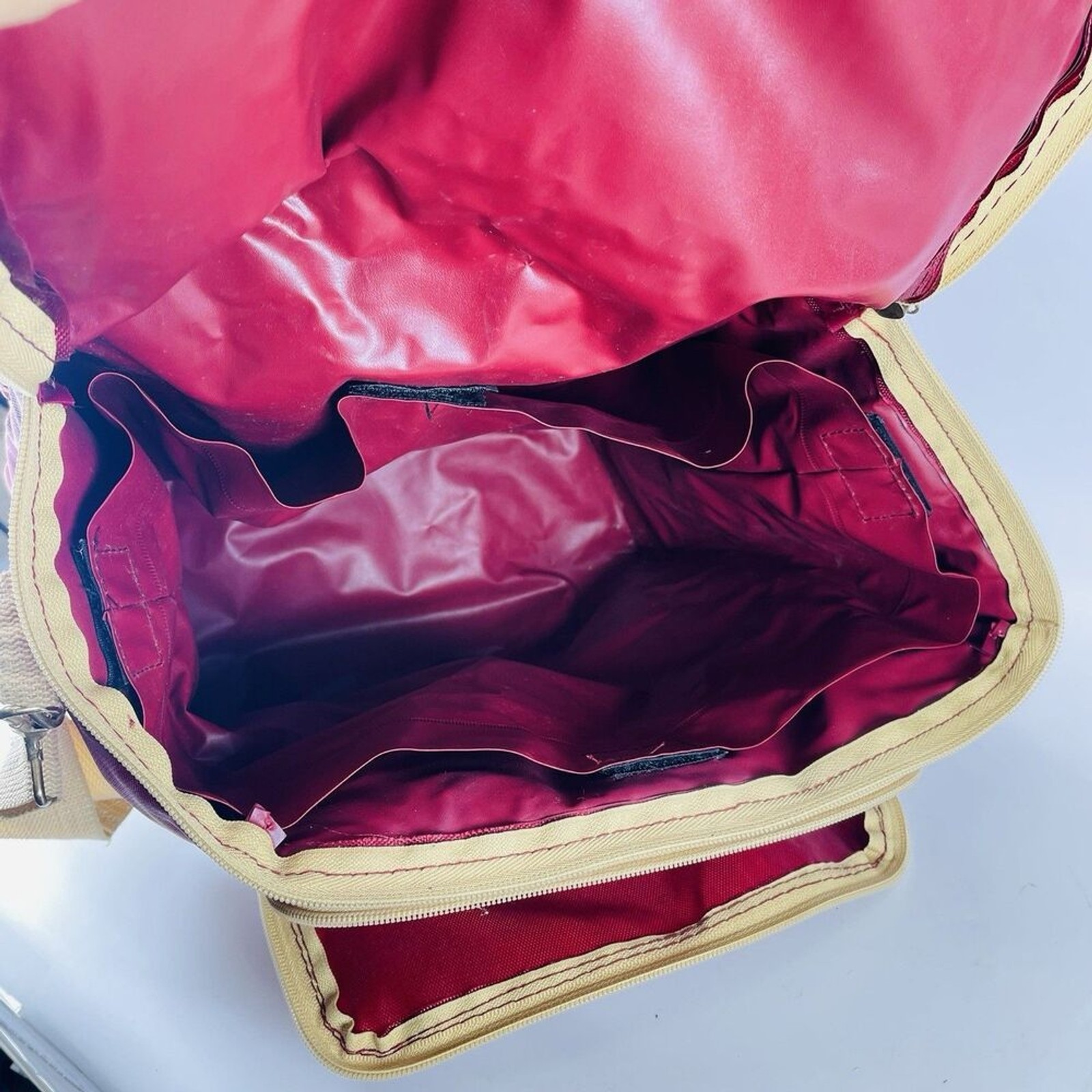 Vintage Stauffer Seeds Insulated Red Lunchbox Lunch Cooler Shoulder Bag