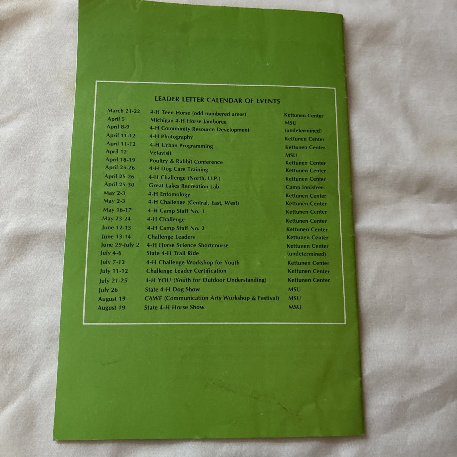 1975 Michigan 4-H Leaders&rsquo; Manual MSU Pamphlet Get Ready For Exploration