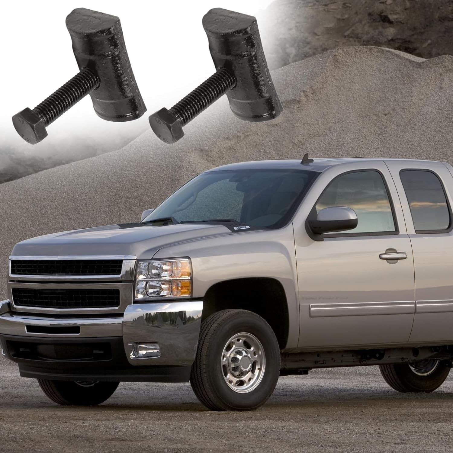 2PCS Torsion Bar Key Adjuster Block Nuts with Bolts for Silverado Suburban Avala