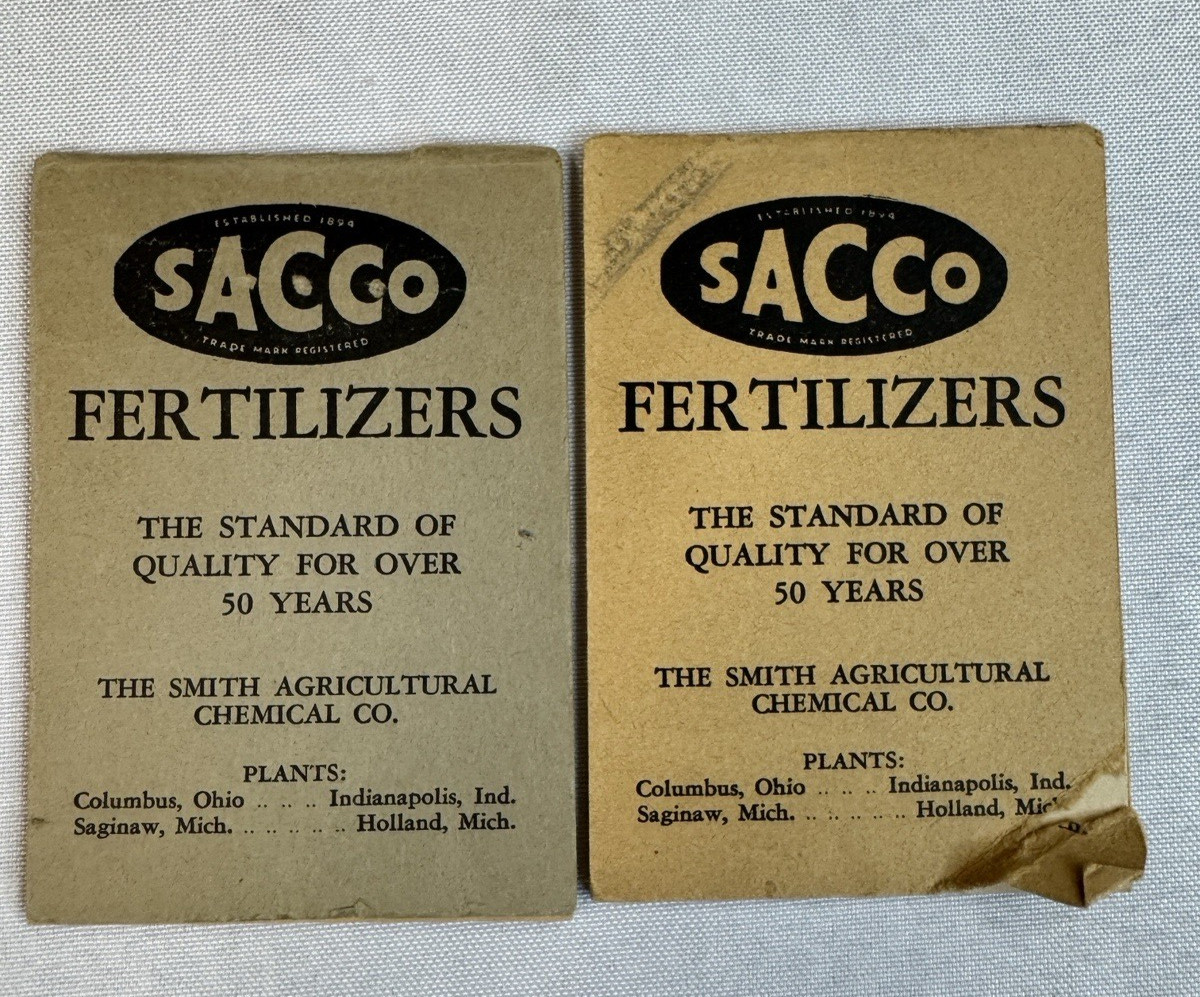 Vintage Sacco V-19 mineral feed paper pocket size memo pad (lot of 2) 1940-50s