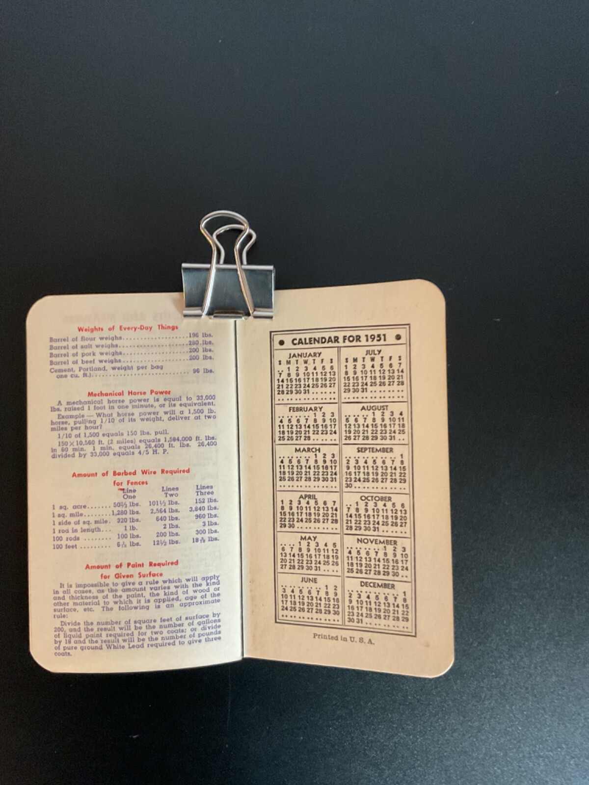 Farmer’s Pocket Ledger memo book 1950 1951 International Chemical Corp Adv farm