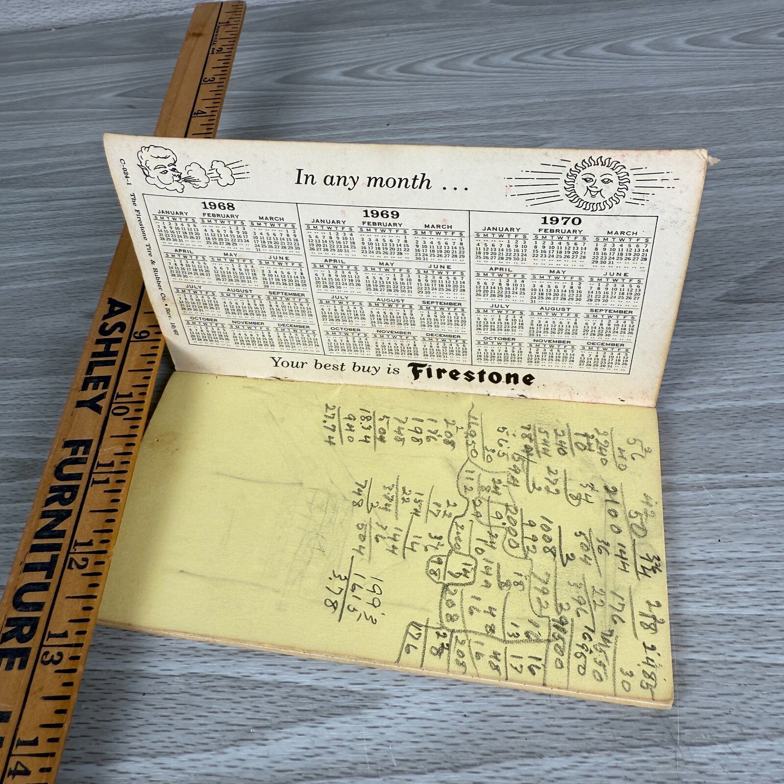 Vtg Notebook 1967 Firestone Farm Notebook Traction Tires Advertising Used