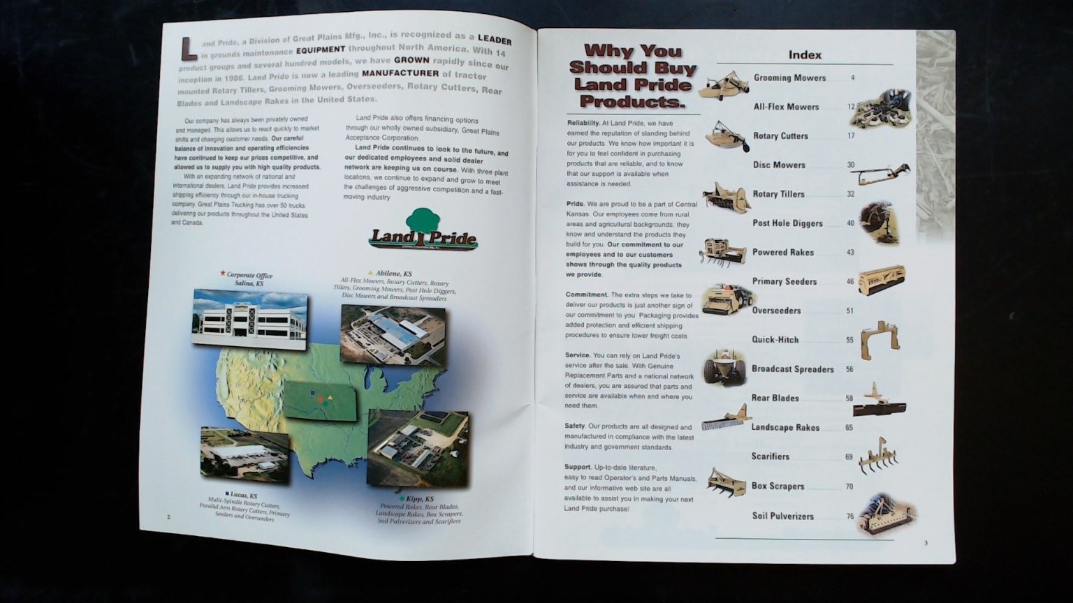 Land Pride Agriculture Brochure Rotary Cutters Grooming Mowers 80s