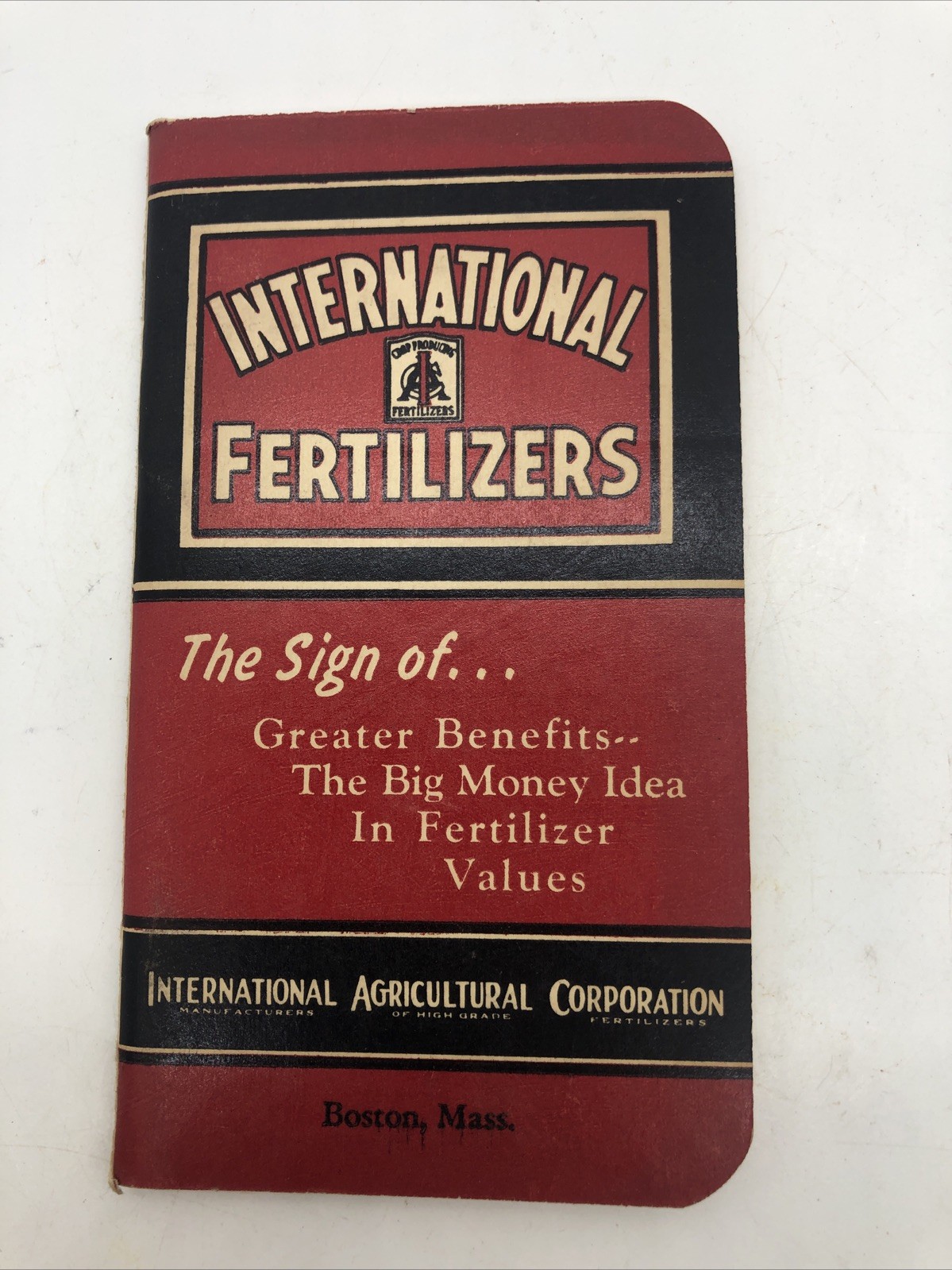 Vintage 1940 International Fertilizers Farmers Notebook Calendar Boston Mass