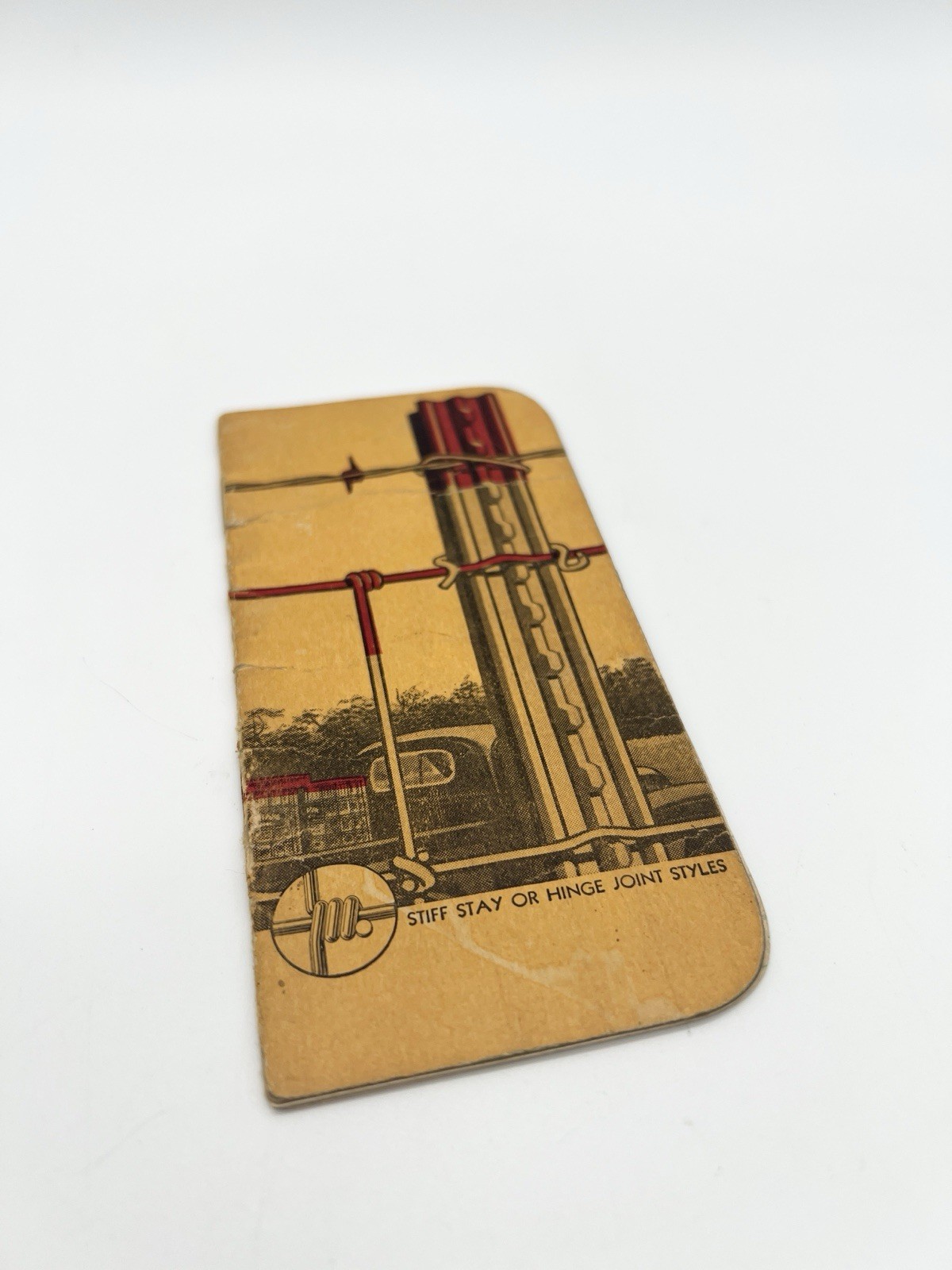 Vintage 40s Red Brand Fence Advertising Pocket Notebook USA Farm Promo Ephemera