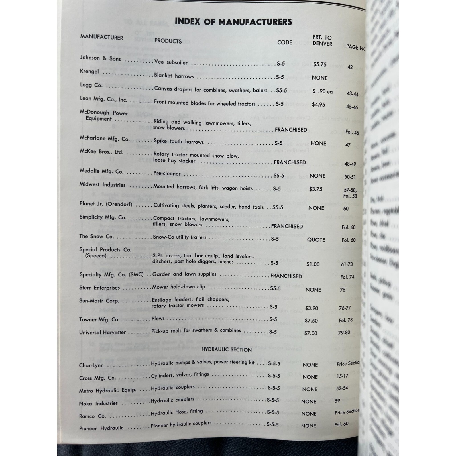 1973 Porter Equipment Company Farm Industrial & Outdoor Counter Catalog Vintage