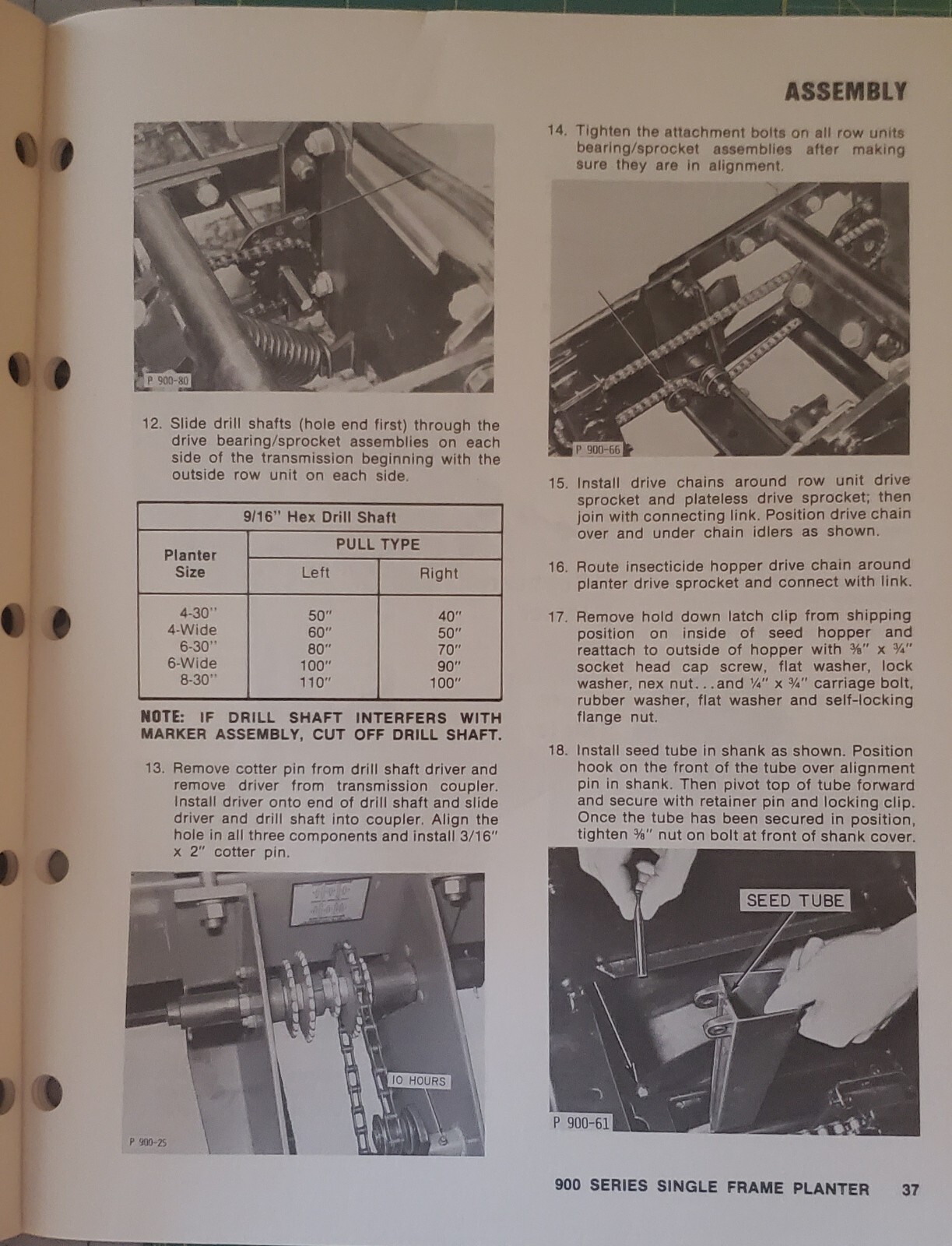 New Idea Operators Manual for Model 900 Series Single Frame Planter CP 106