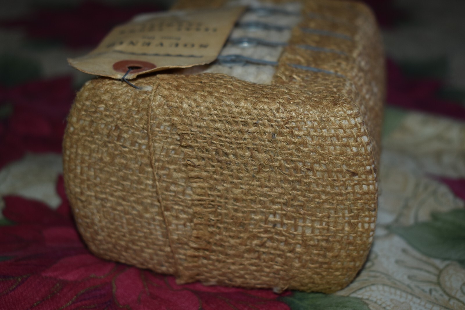 Vintage Souvenir Real Mini Cotton Bale From The Texas Young Farmers Area 2 1982 