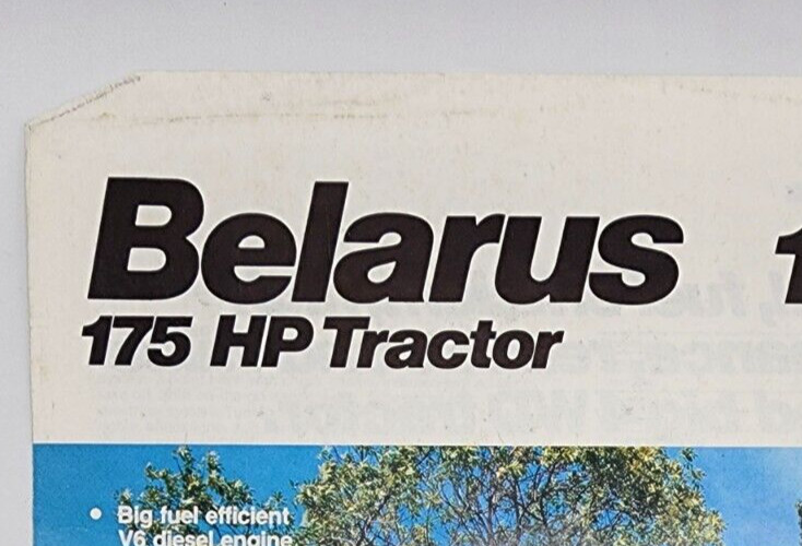 Belarus 1770 175 HP Tractor Sales Showroom Brochure 4 Pages