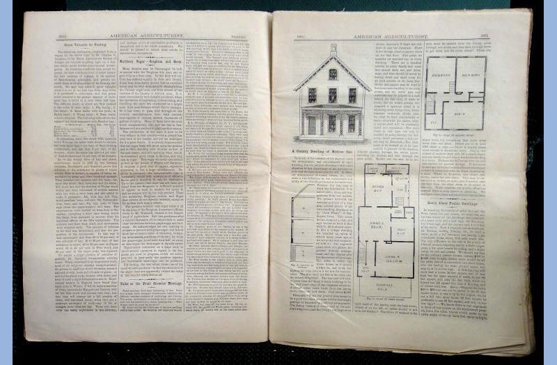 1863 DEC antique AMERICAN AGRICULTURIST farm garden household orange judd