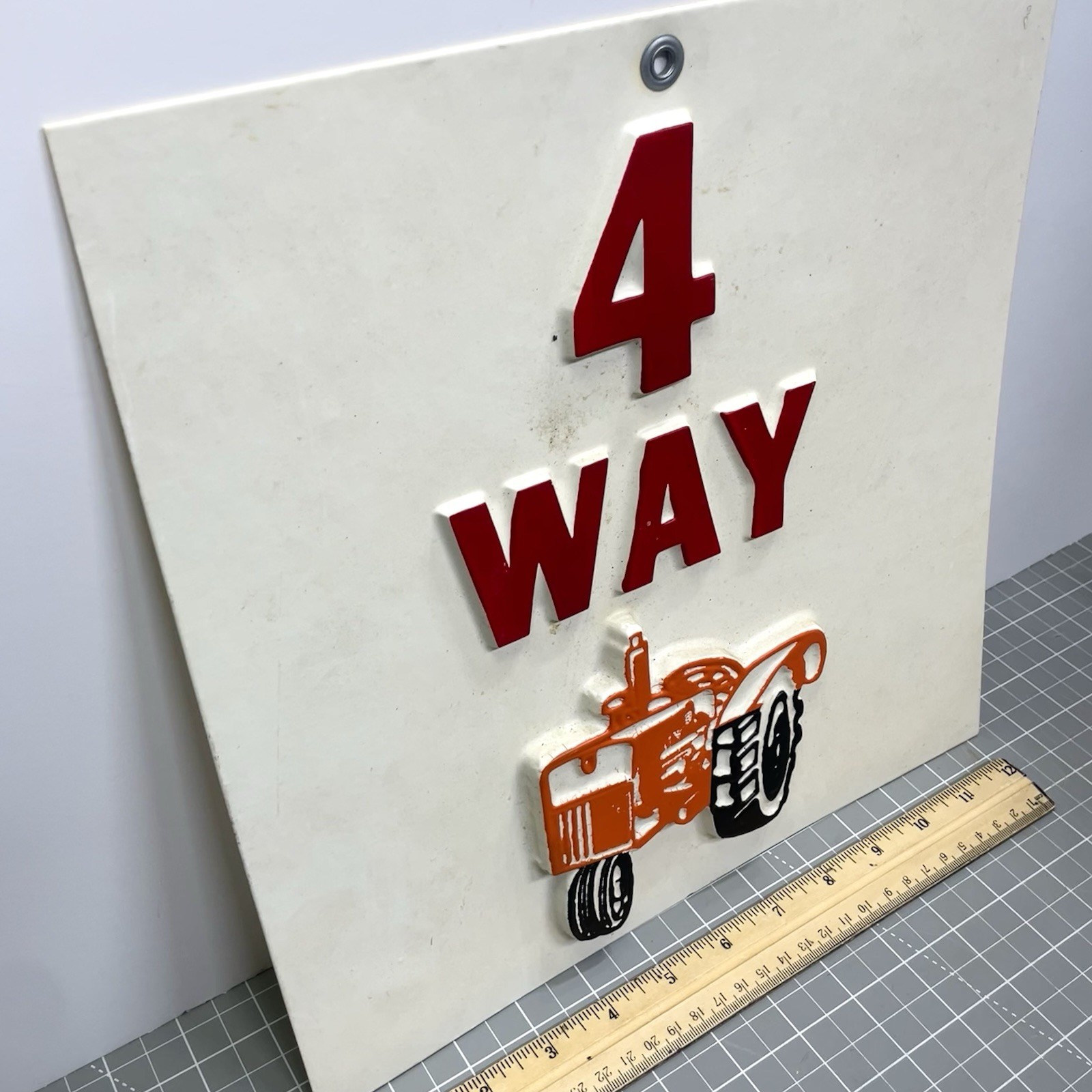 Rare 4 Way Tractor Dealer Display Sign Blow Mold Plastic Farm Equipment Hang