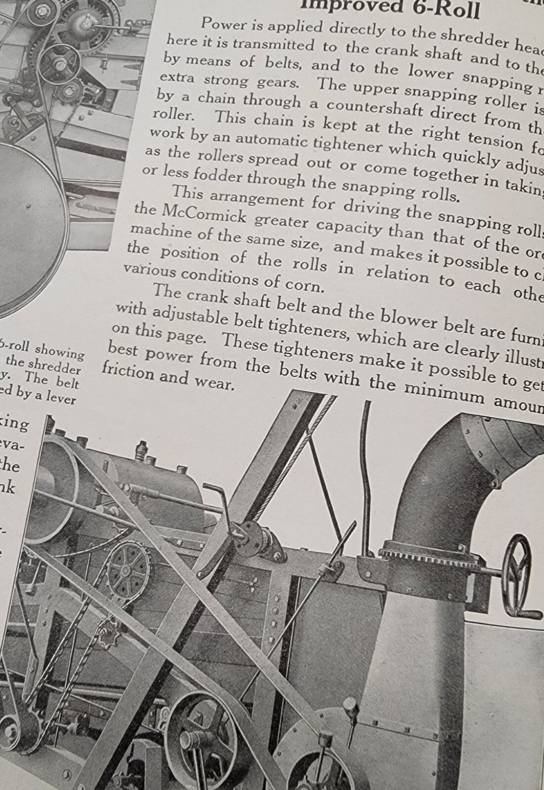 1924 McCormick Corn Machines International Harvester Antique VINTAGE