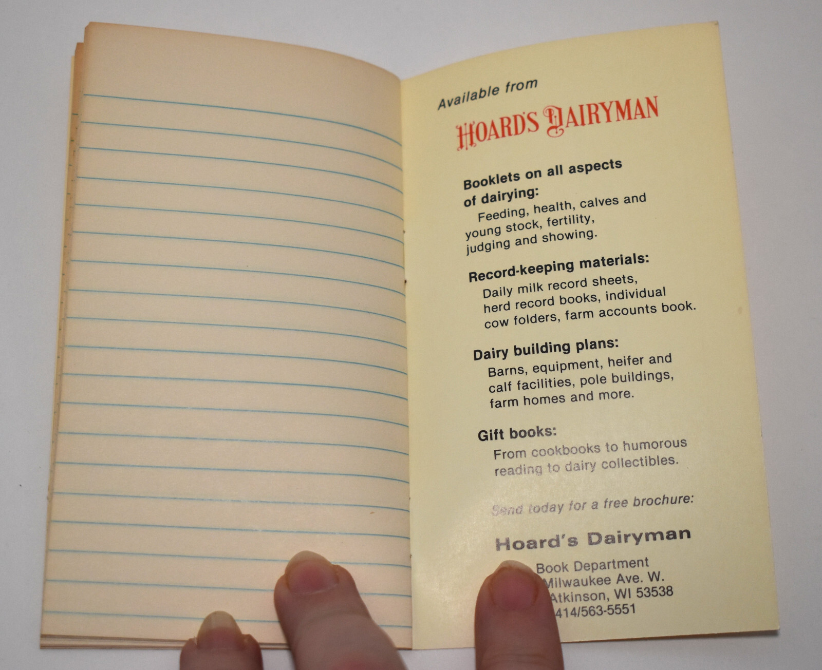 Vintage Hoards Dairyman Dairy Farm Magazine Memo Book Notebook