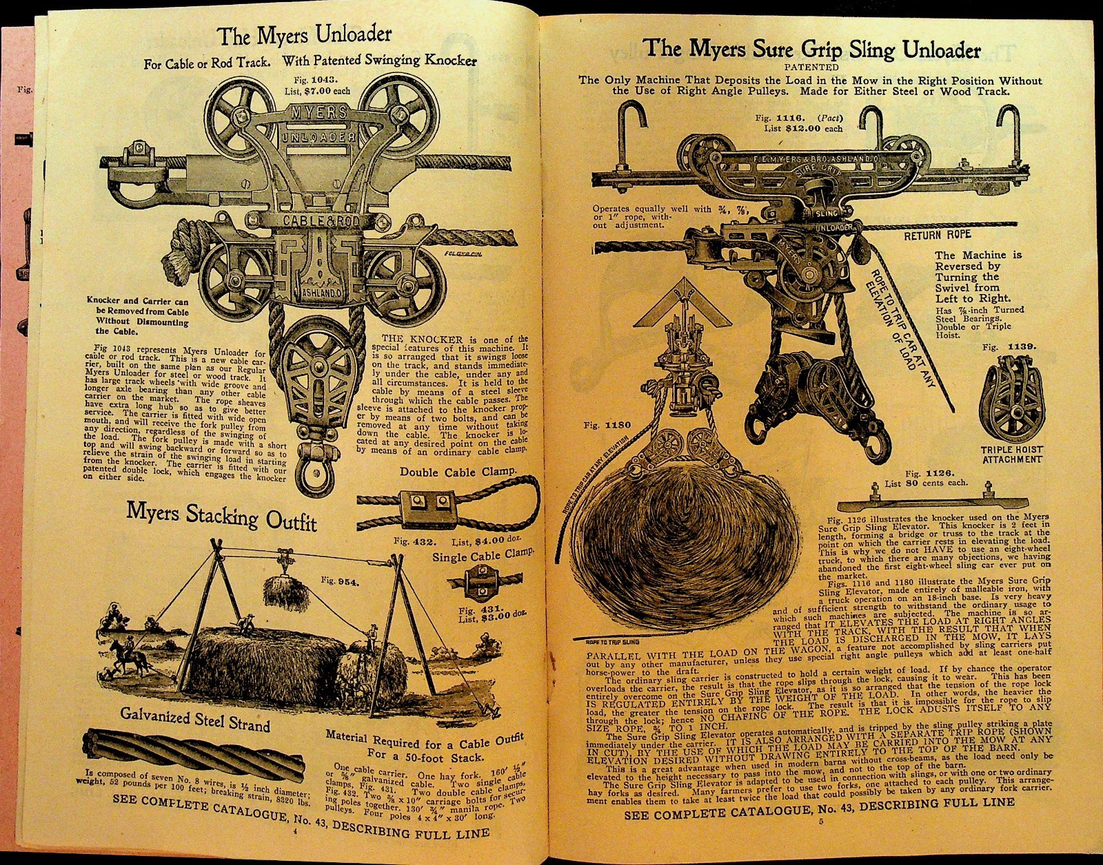 FE Myers & Bro Ashland Pump & Hay Tool Works Catalog ca 1910 Clover Leaf