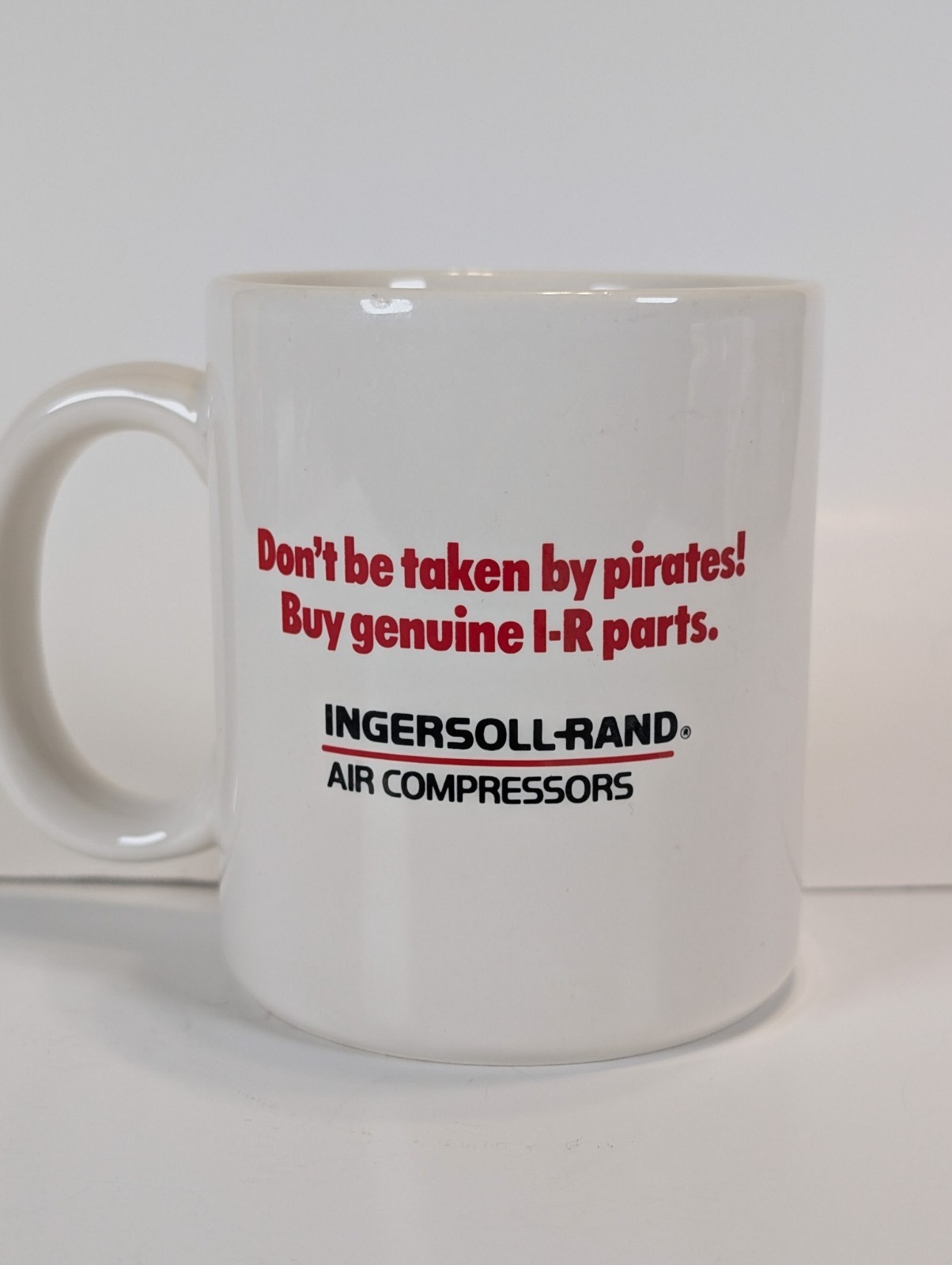 Vintge Ingersoll Rand Air Compressors Coffee Mug I R Parts Pirate Logo Cup Shop