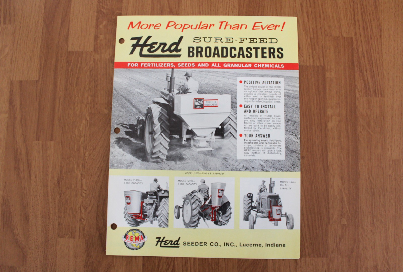 1963 Herd Seeder Planter Fertilizer Farm Tractor Equipment Brochure Catalog