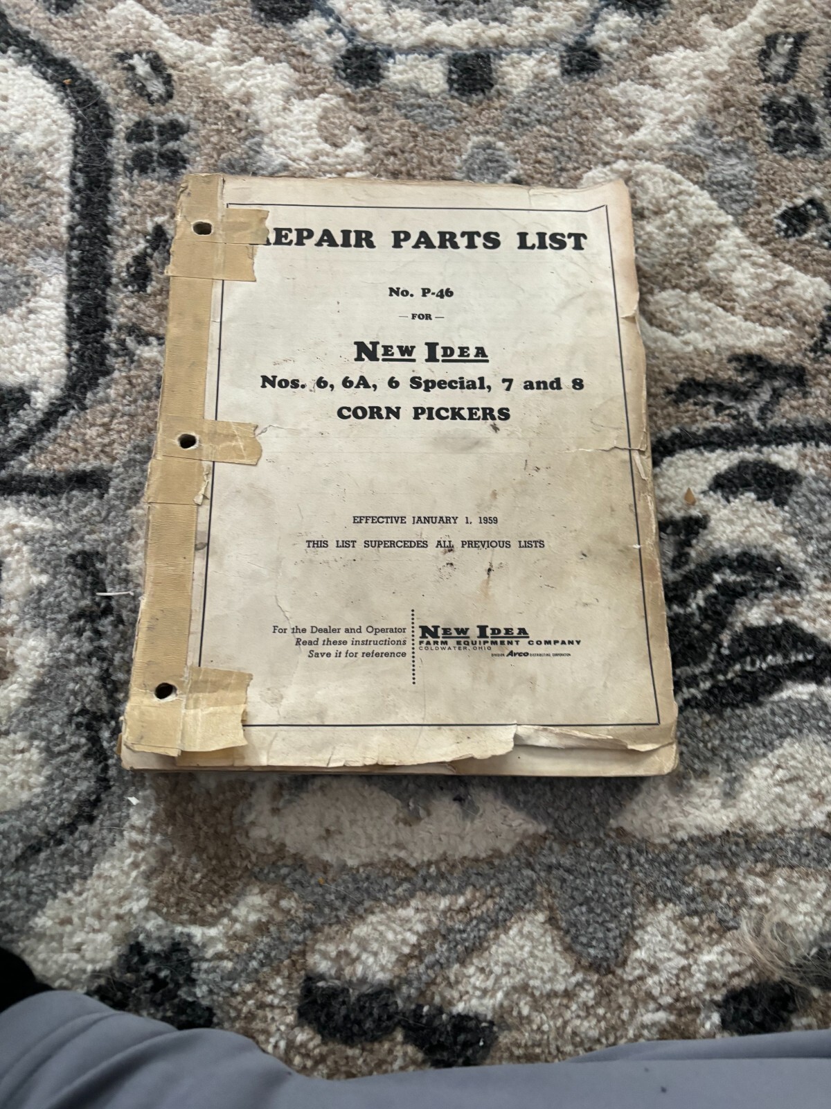 New Idea 6 6A 7 8 Corn Picker Parts Book FCCA24