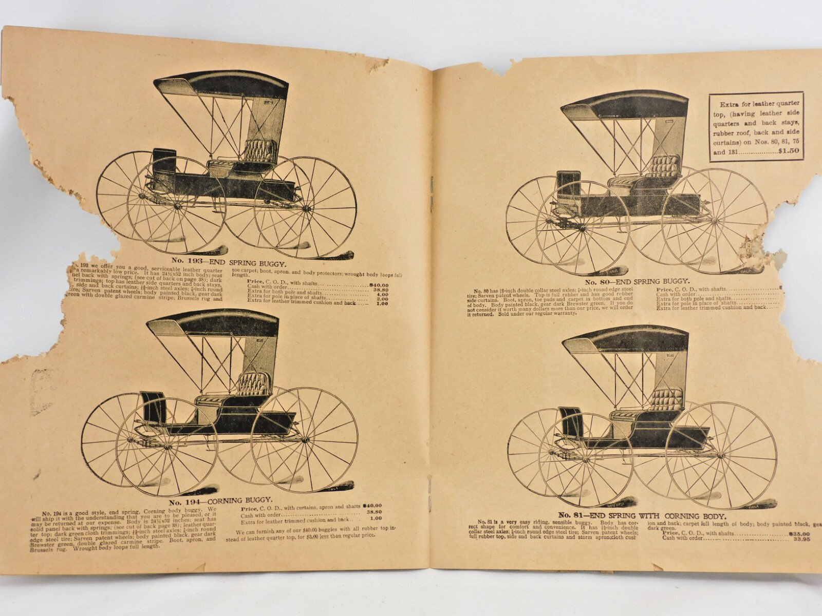 1897 Carriage And Harness Catalog Elkhart Indiana with PRICES Antique Brochure