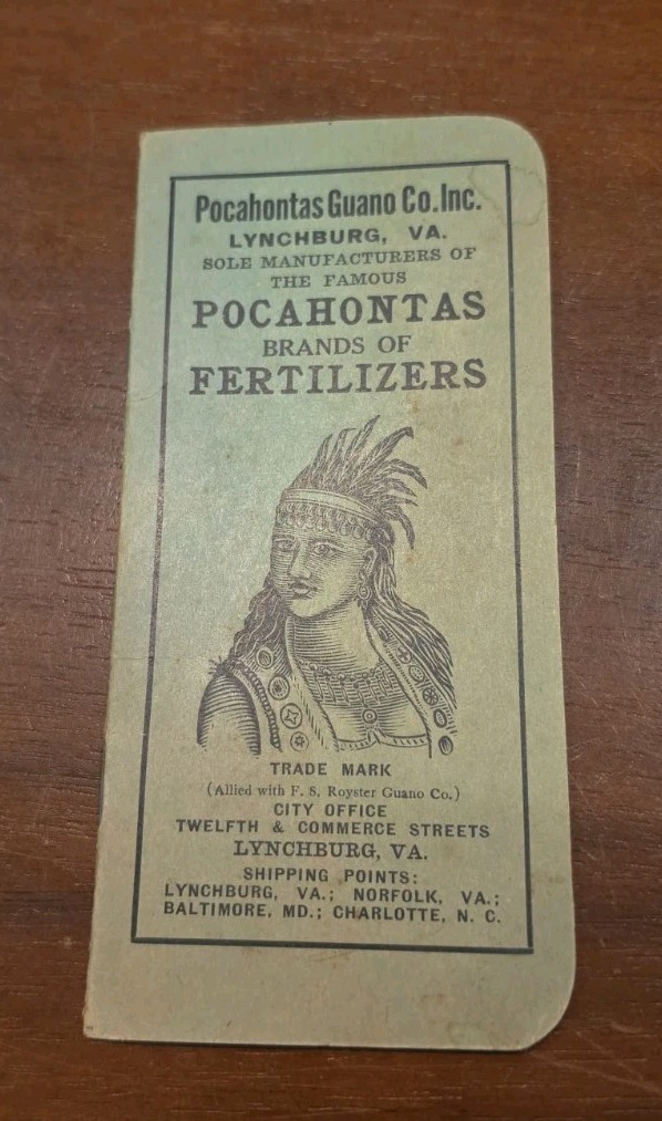 1924 Pocahontas Fertilizers F. S. Royster Note Pad