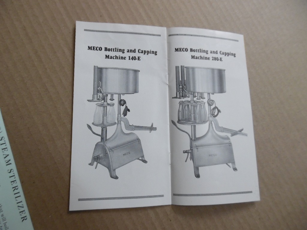 c.1920s MECO Dairy Milk Bottling and Capping Machines Catalog Vintage Original