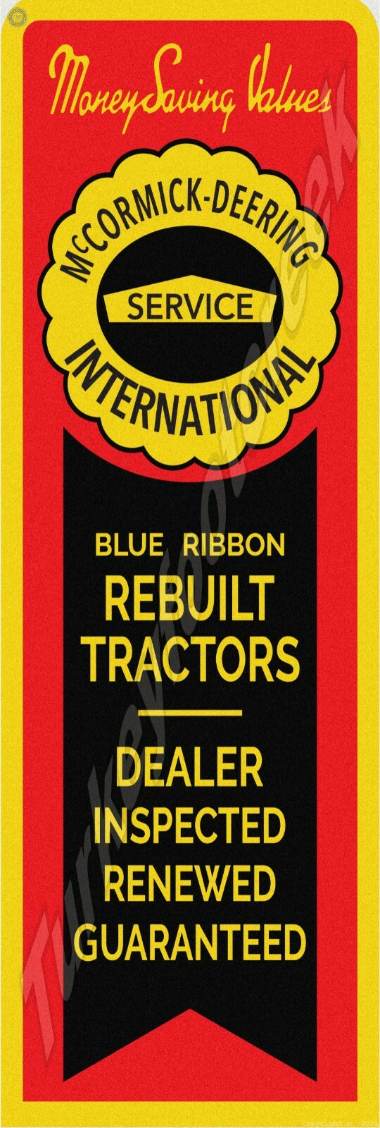 McCormick Deering International Service 6&Prime; x 18&Prime; Metal Sign