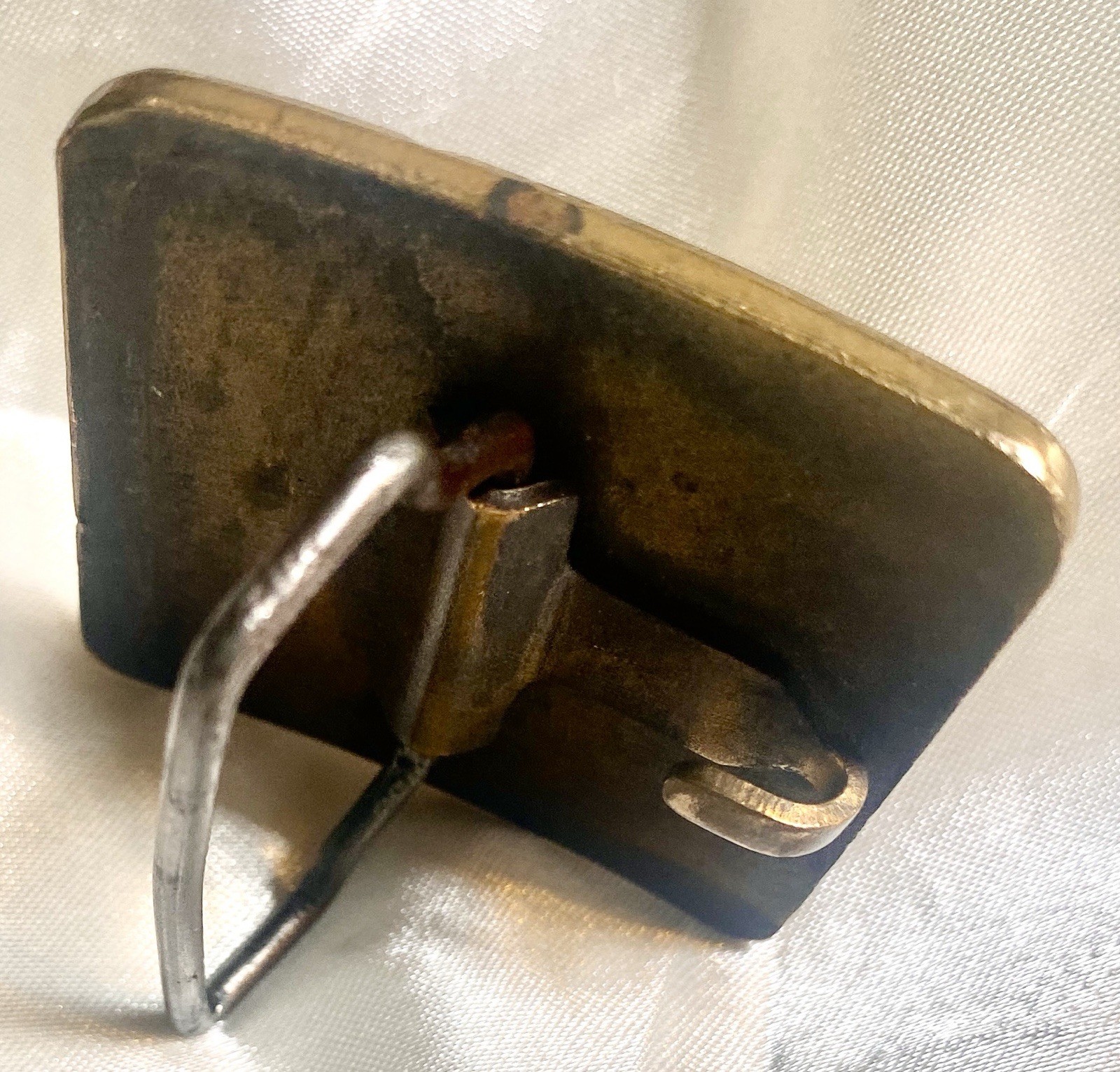 VINTAGE GROVE HYDRAULIC CRANES Brass Belt Buckle ADVERTISING