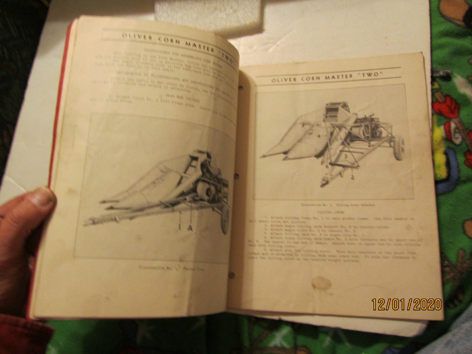 1950 Oliver Operating Instructions for Model 2 Corn Master Corn Picker Manual