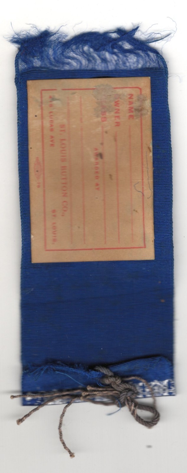 1909 – Blue Grass Poultry Show Lexington KY First Prize Ribbon XL2Z