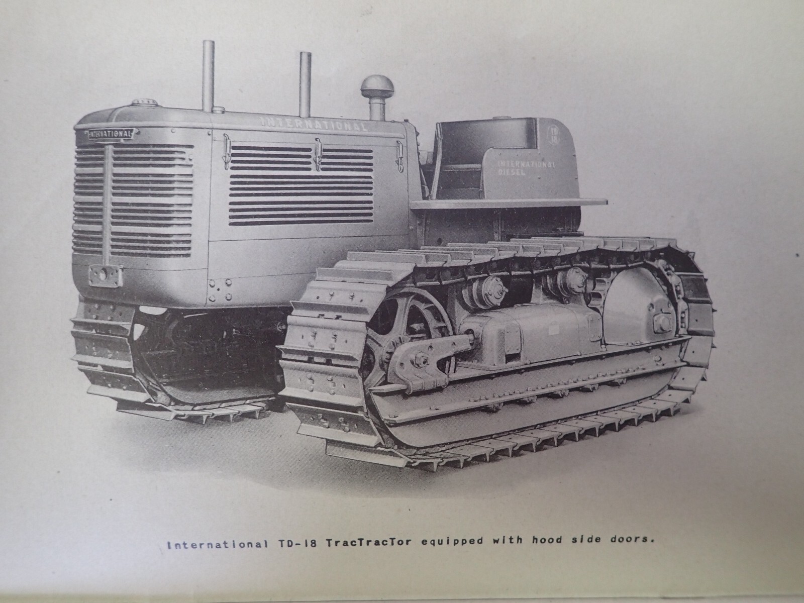 Original 1939 -1949 International Harvester TD 18 Crawler Tractor Owners Manual