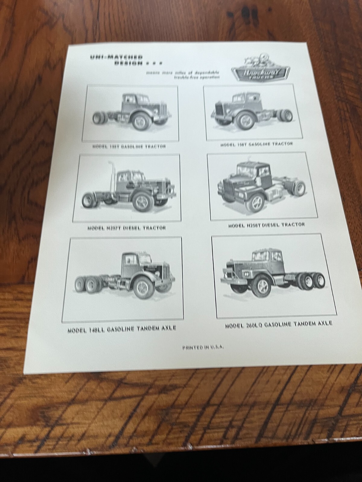 Brockway Uni-Matched Design Trucks For 1960 Brochure SMPA ver2