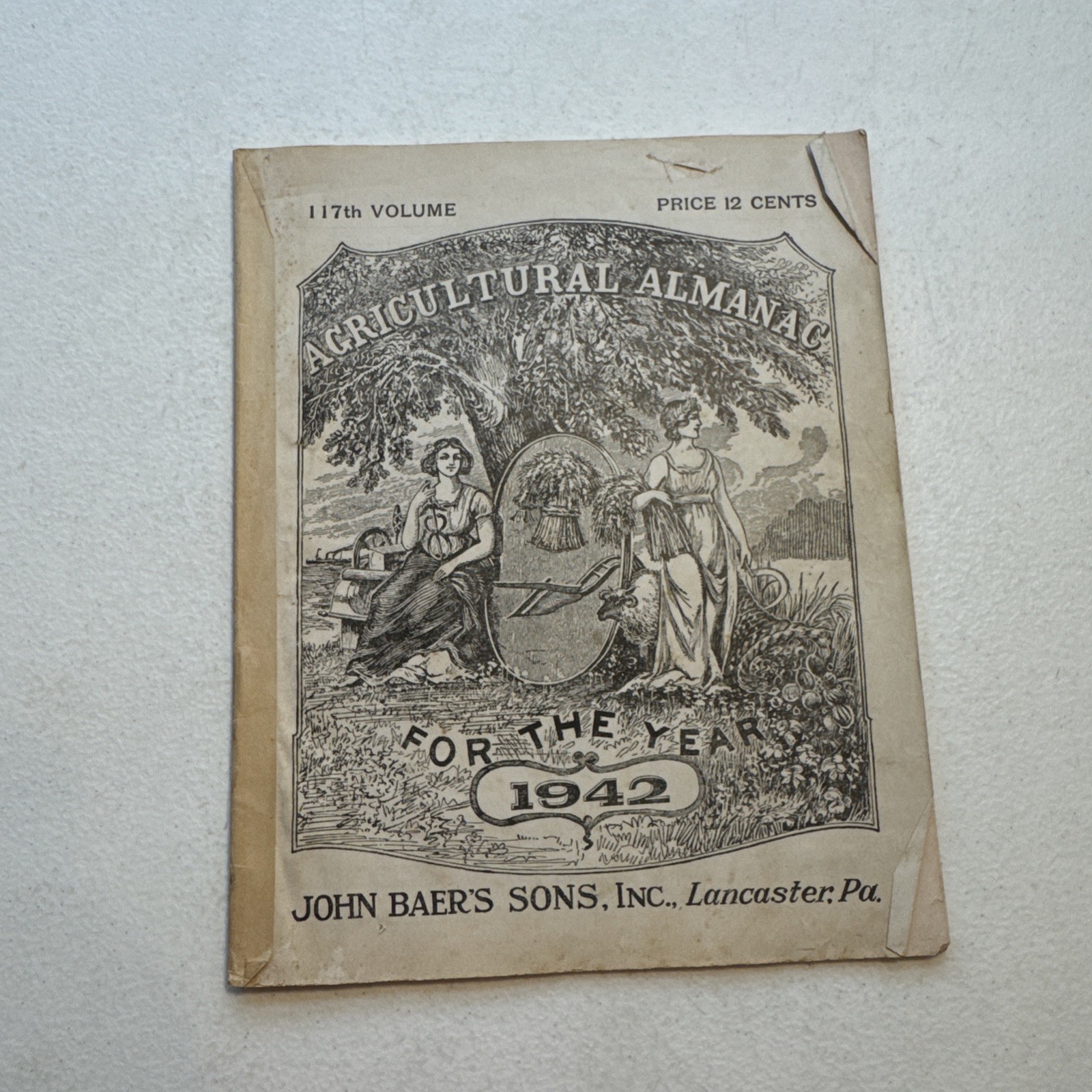 Vintage 1942 & 1950 John Baer’s Sons Agricultural Almanac Lancaster, PA