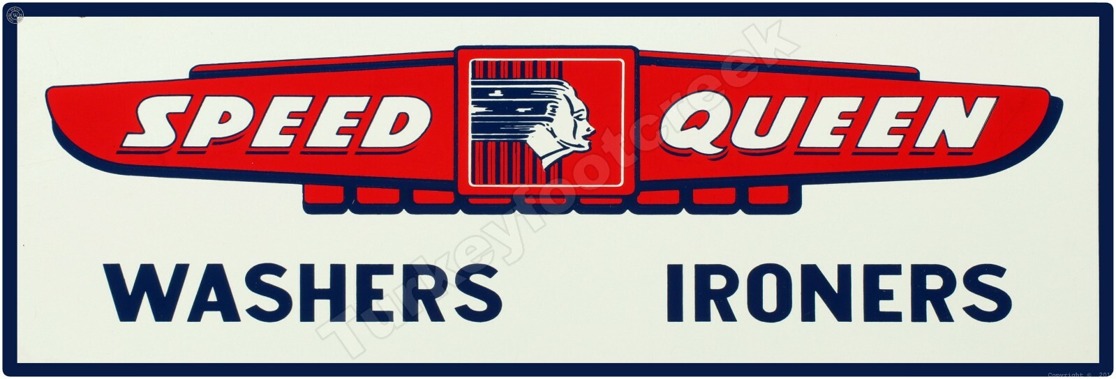 Speed Queen Washers Ironers 6&Prime; x 18&Prime; Metal Sign
