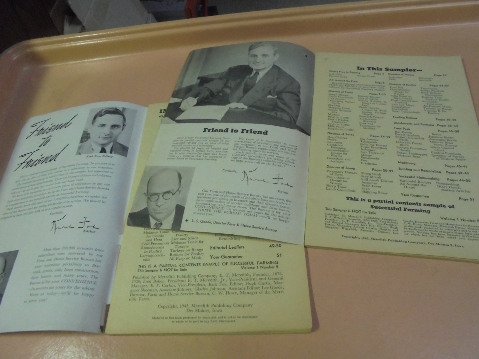Vintage Lot of 2 Successful Farming Sampler magazines 1941 and 1946