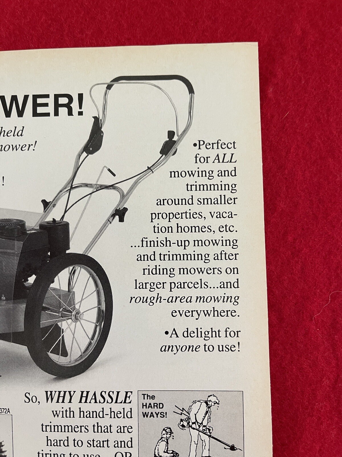 Vintage 1994 DR Trimmer Mower Print Ad Outdoors Yard Work Tool Advertisement
