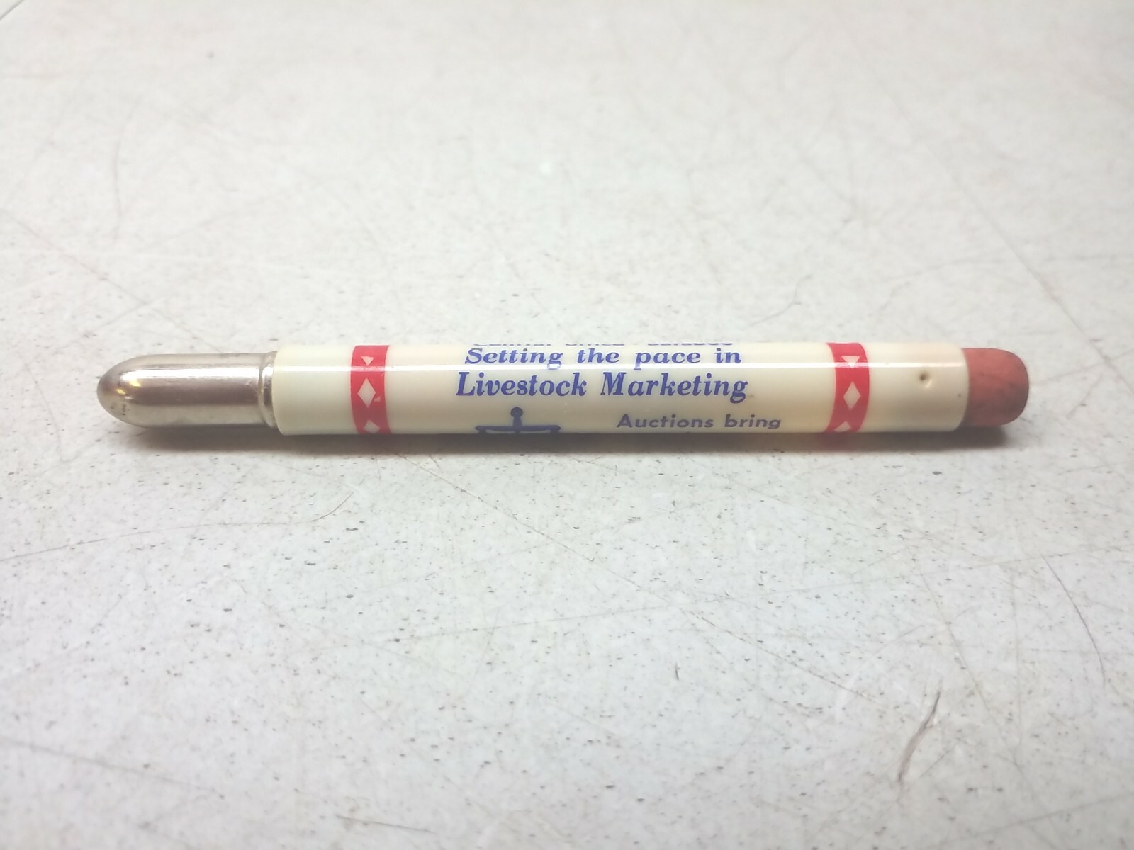 Equity Cooperative Livestock Sales Baraboo Wisconsin Vtg Ag Ad Bullet Pencil