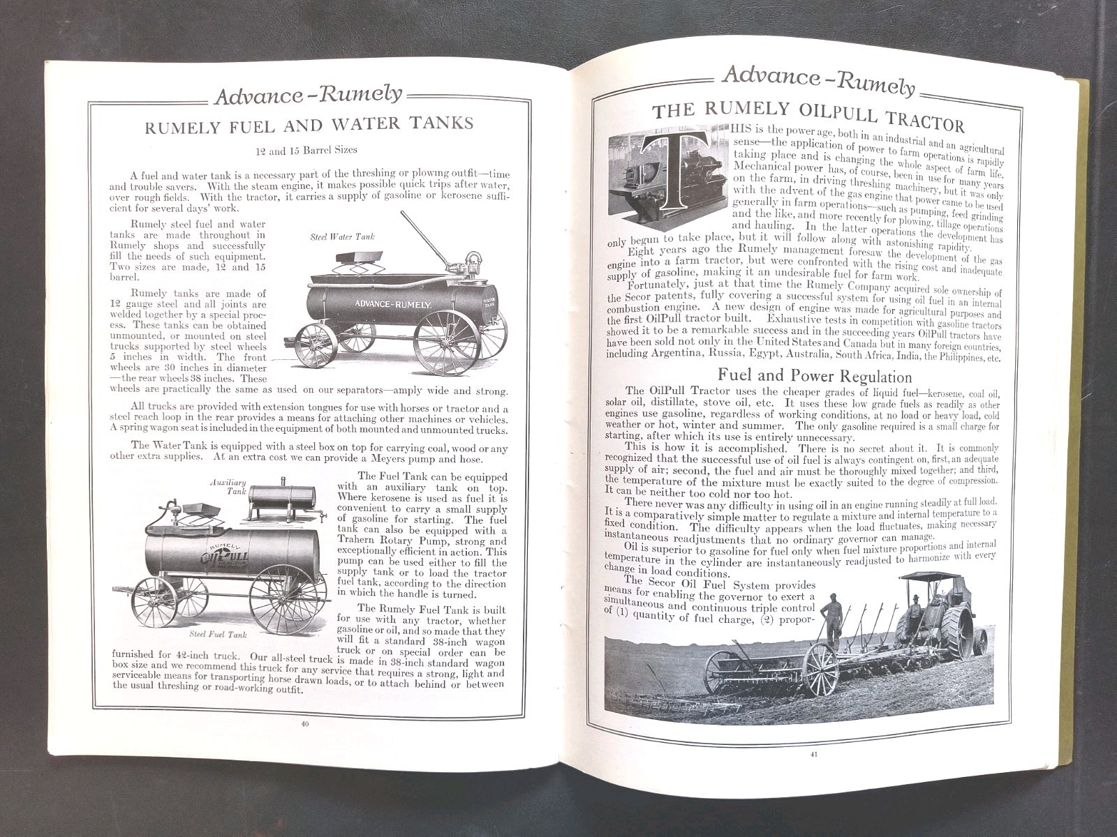 Rumley Oil Pull Tractor Dealer Brochure Manual Print Advertising RARE