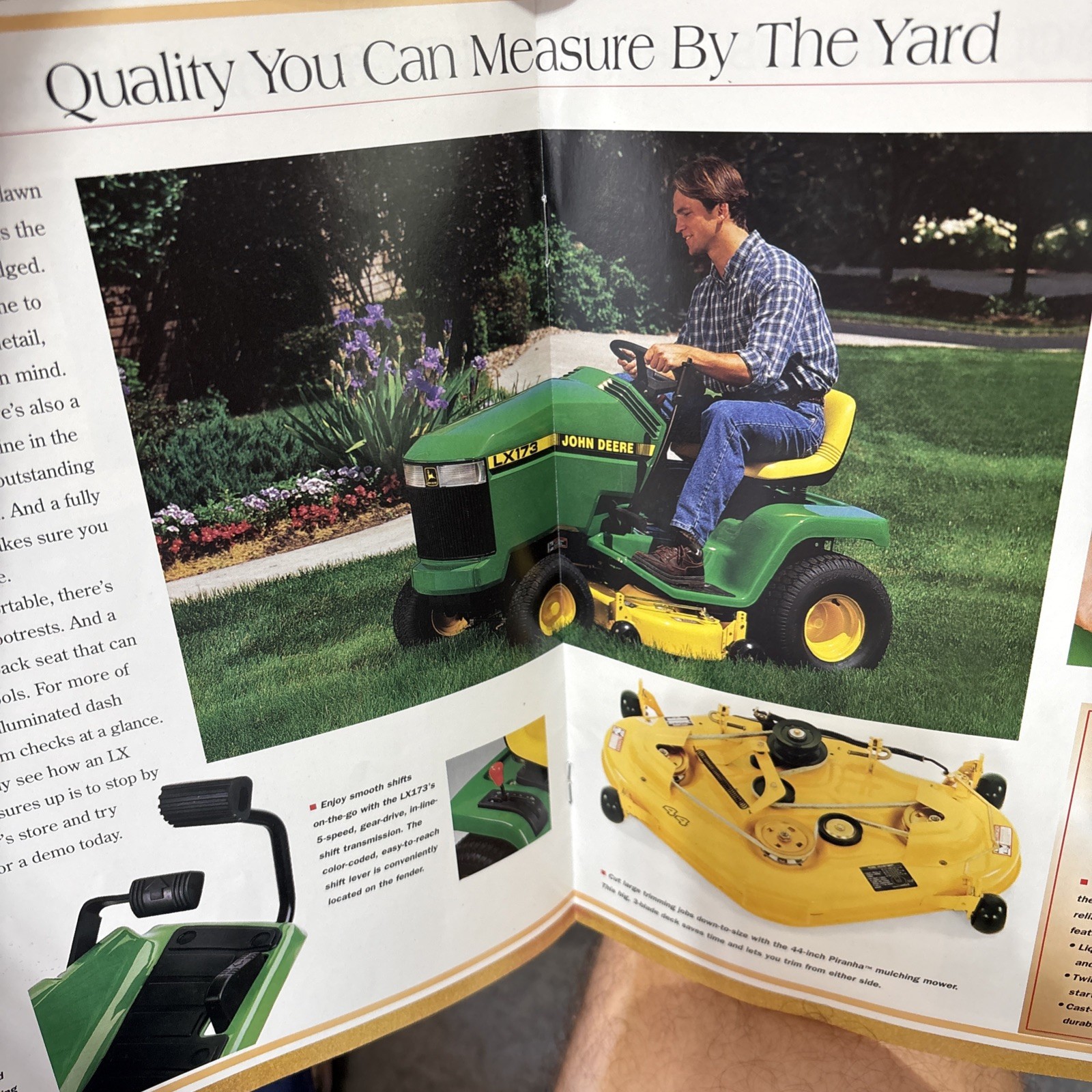 John Deere Lawn Tractor Front Mower Walk Behinds for 1996 Brochure FCCA