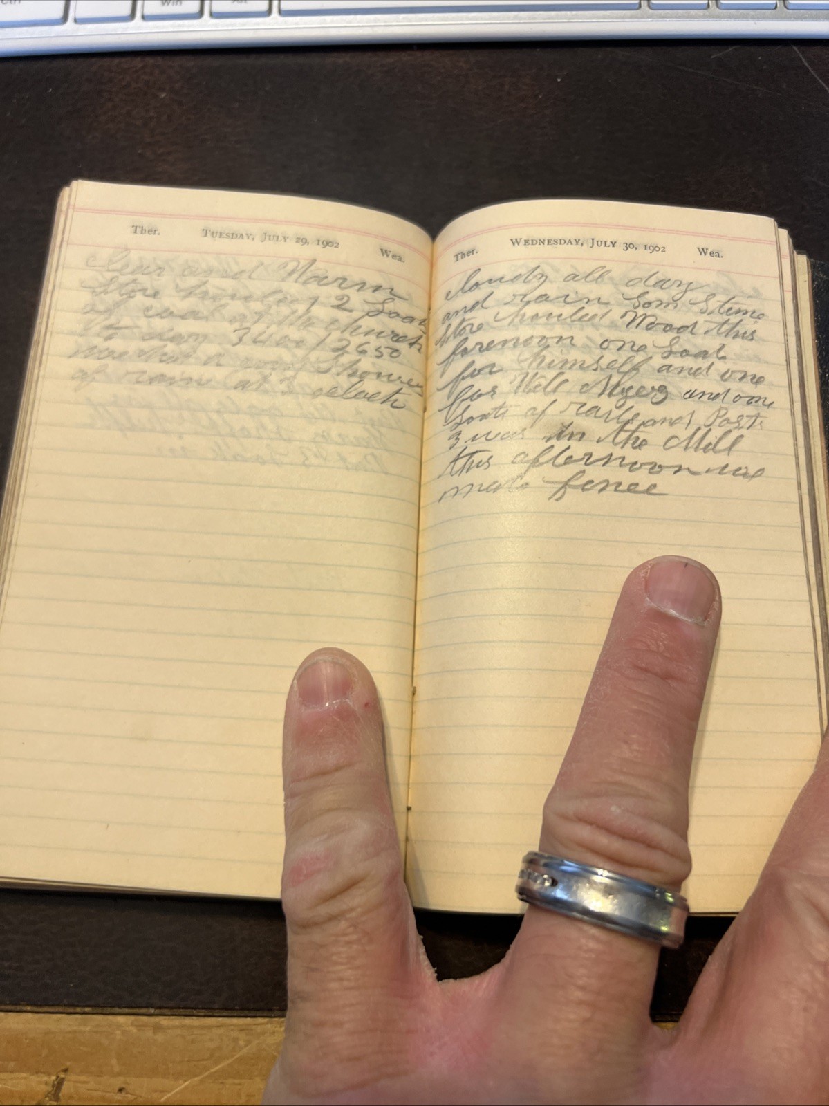 Rare 1902 Standard Diary Leather Bound Memo Farmers Almanac Booklet