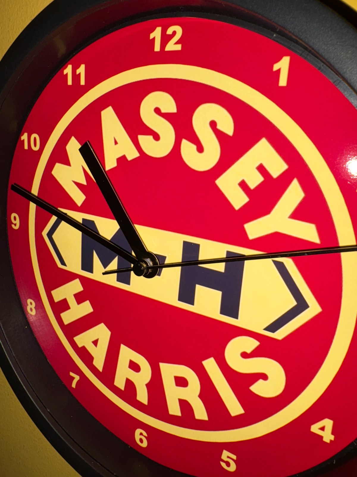 Massey Harris Farm Tractor Barn Garage Man Cave Advertising Clock Sign