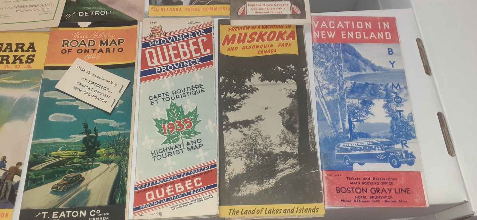 14 TRAVEL BROCHURES CANADA AND NEW ENGLAND FROM 1930S AND 40S
