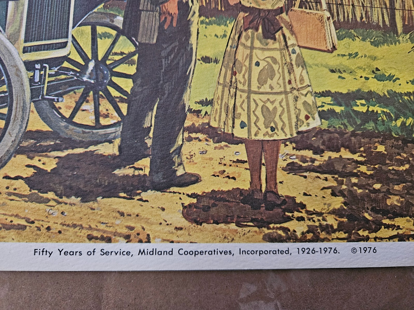Vintage 1976 Midland Cooperatives 50th Anniversary Commemorative Art Print
