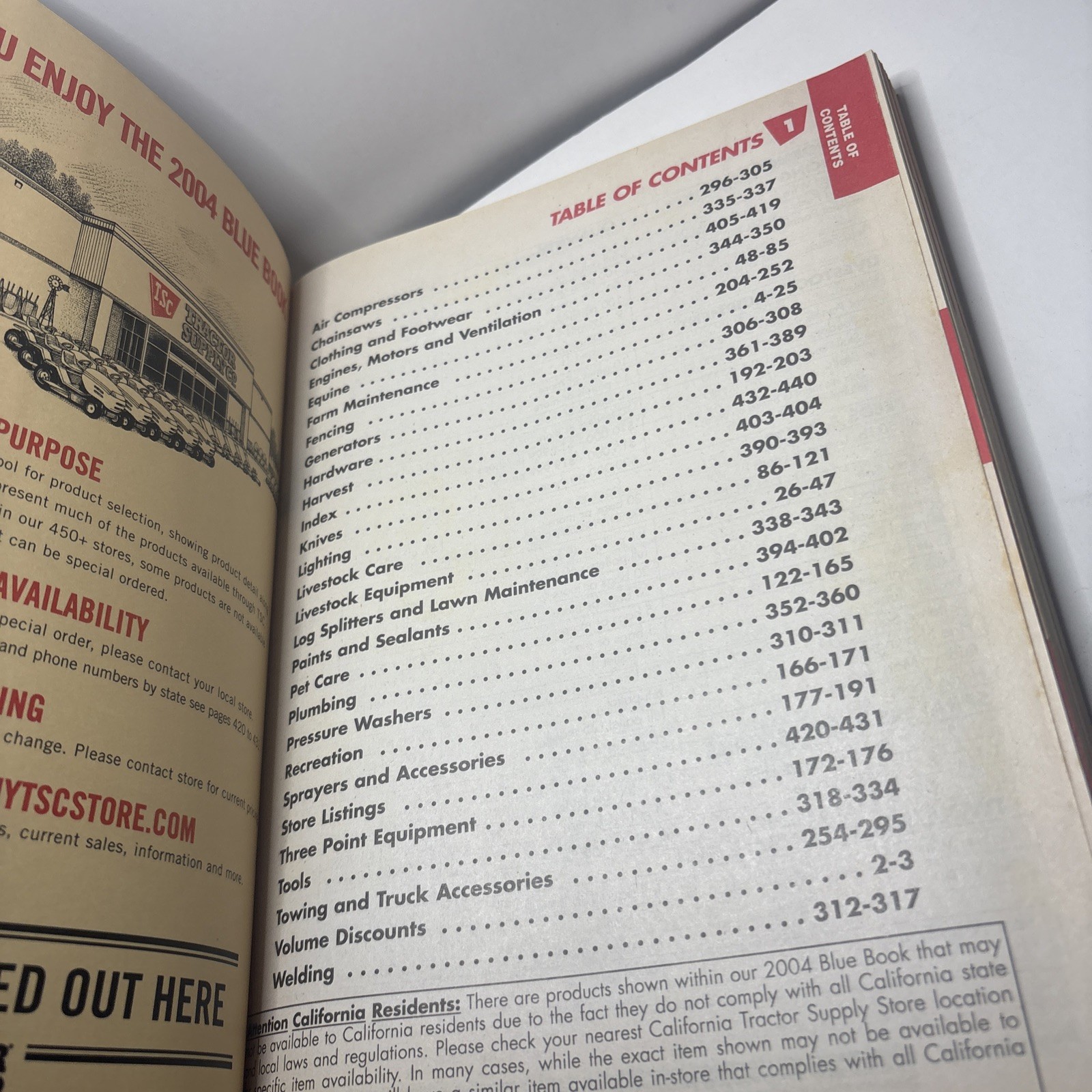 Tractor Supply Co. 2004 Blue Book Catalog – Farm & Ranch Supply Guide
