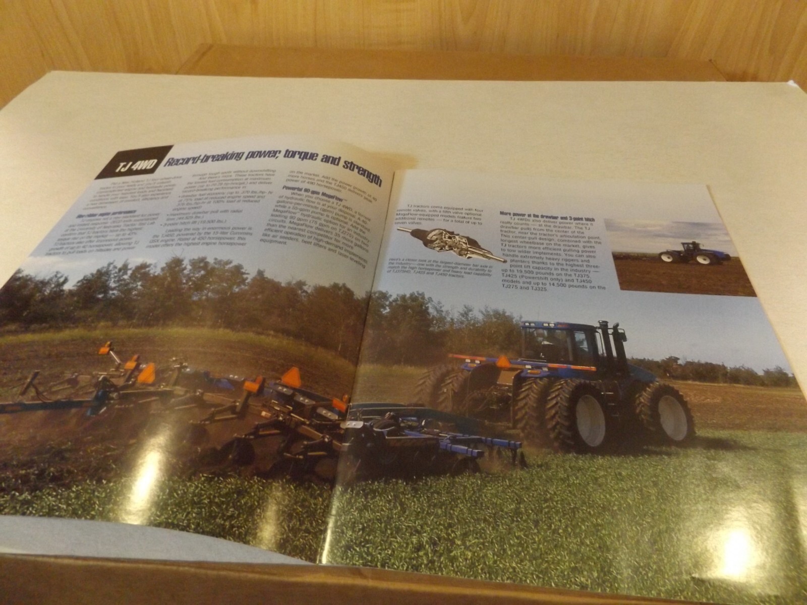 2001 NH TJ 4WD TRACTORS, TJ450 on tractor. LIT # 31032541 100130-2001