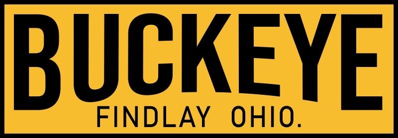 Buckeye Traction Ditcher Co. of Findlay, OhiO NEW Sign 16 x 48&Prime; USA STEEL