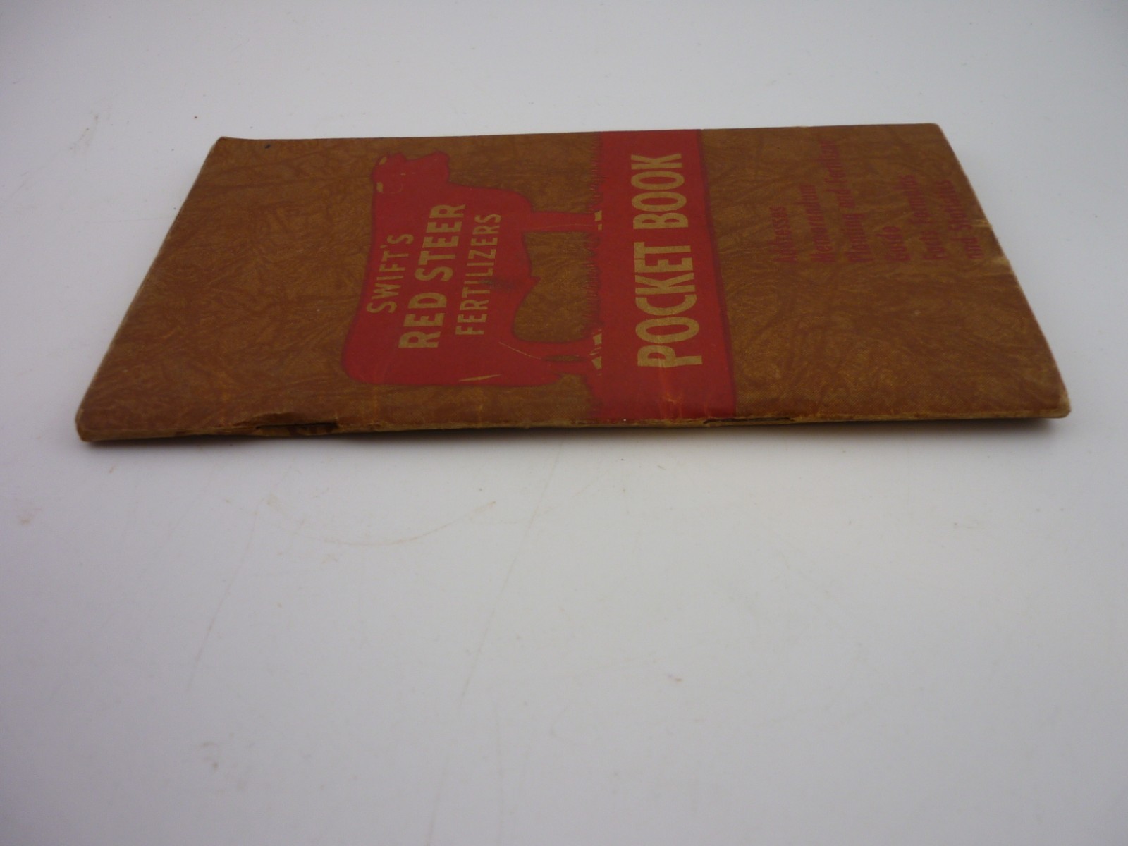 1946 Swift&rsquo;s Red Steer Fertilizers Pocket Book Farm Advertising Memorandum