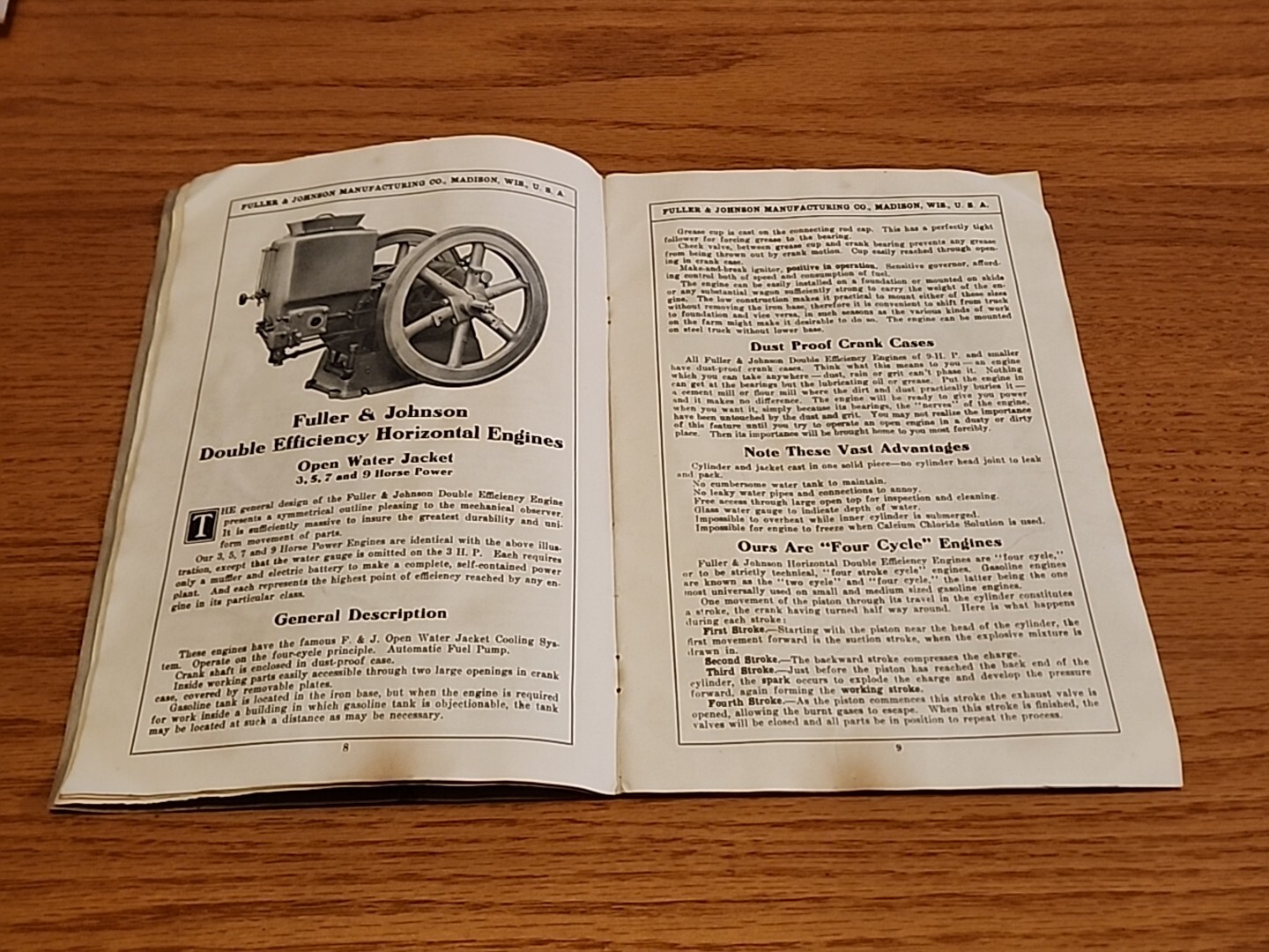 Fuller Johnson Double Efficiency Gasoline Engines Madison WI