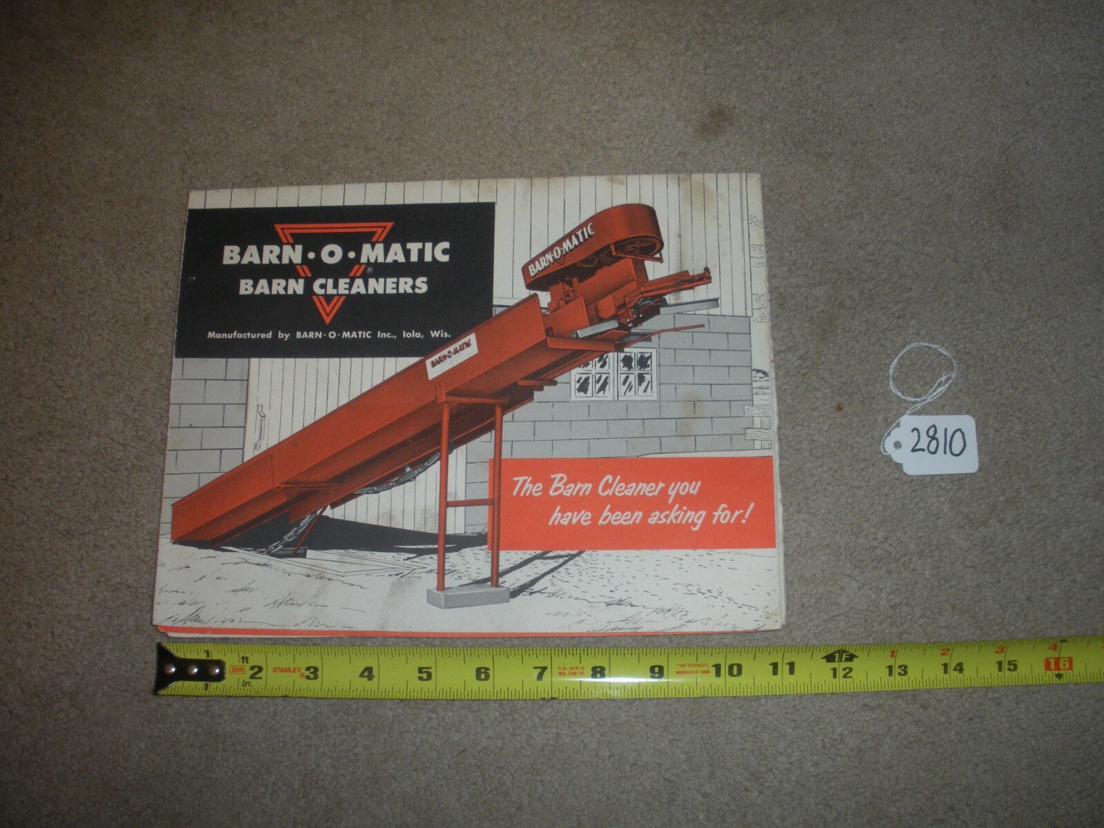 VINTAGE Farm Equipment Brochure – Barn-O-Matic – 300 400 500 – Silo Unloaders