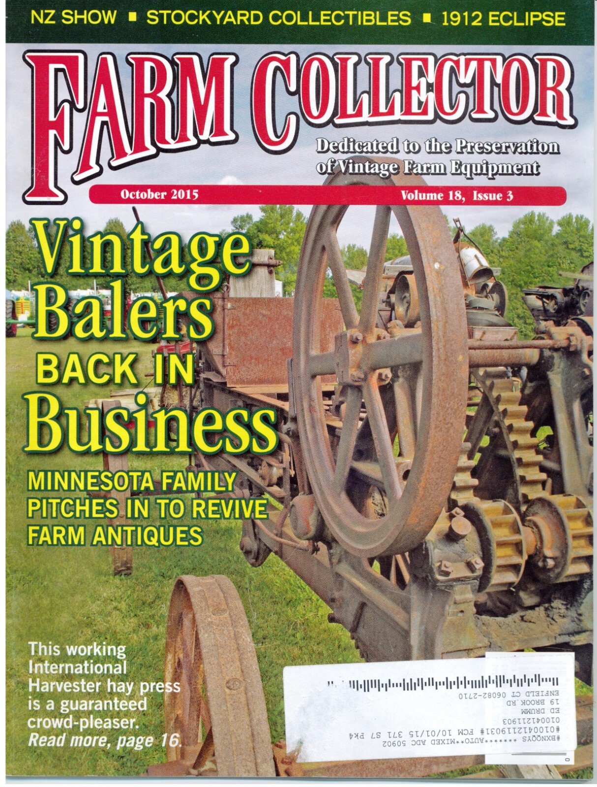 Grease Fitting history, American Stockyard, 1912 Frick Eclipse, Early Crawlers