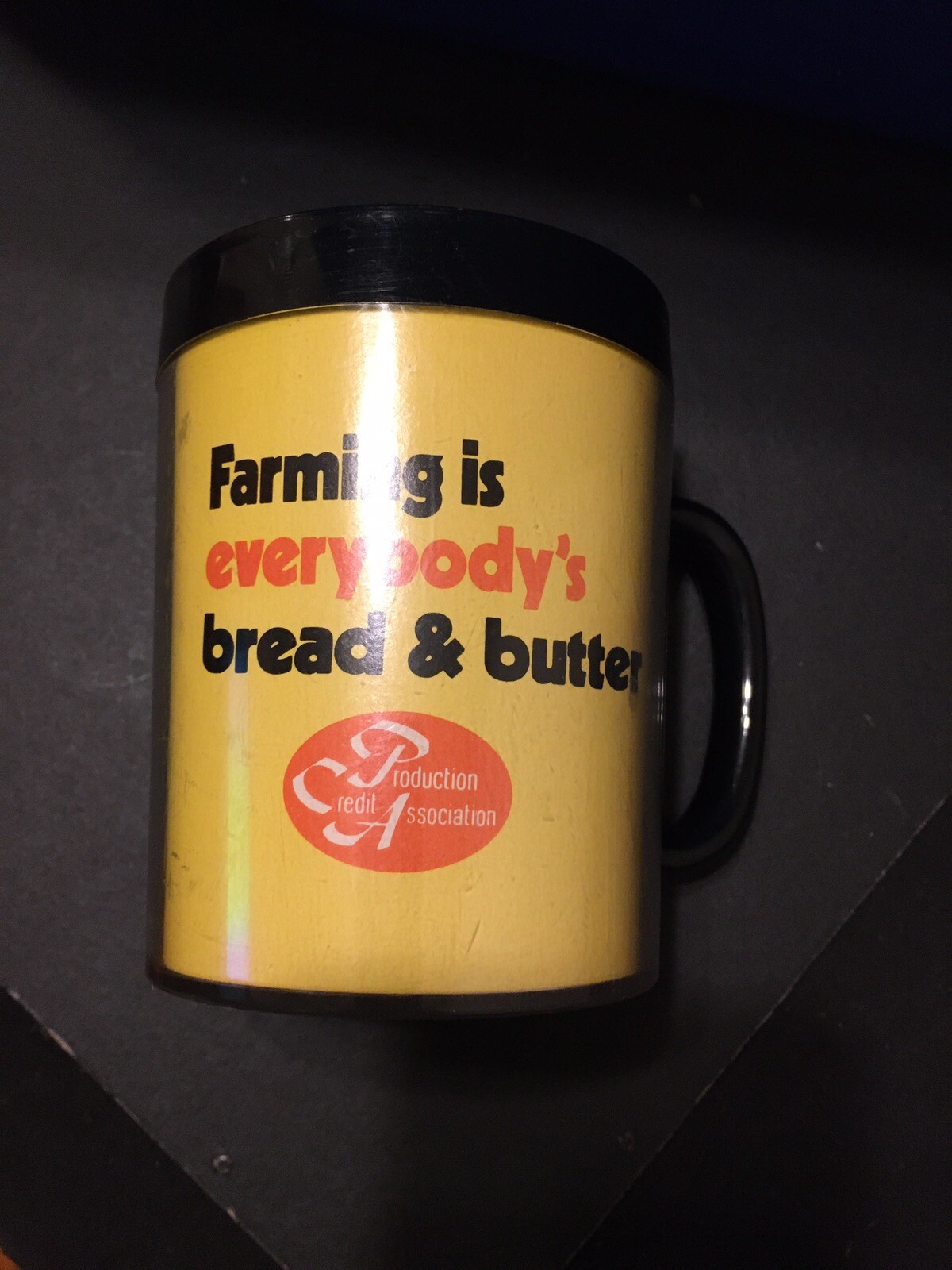 Farming Is Everybody’s Bread & Butter THERMO SERV PLASTIC CUP VINTGE