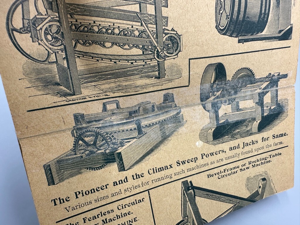 1880s EMPIRE Ag Works STEAM ENGINE Thresher SILO Saw FARM ADVERTISING Brochure